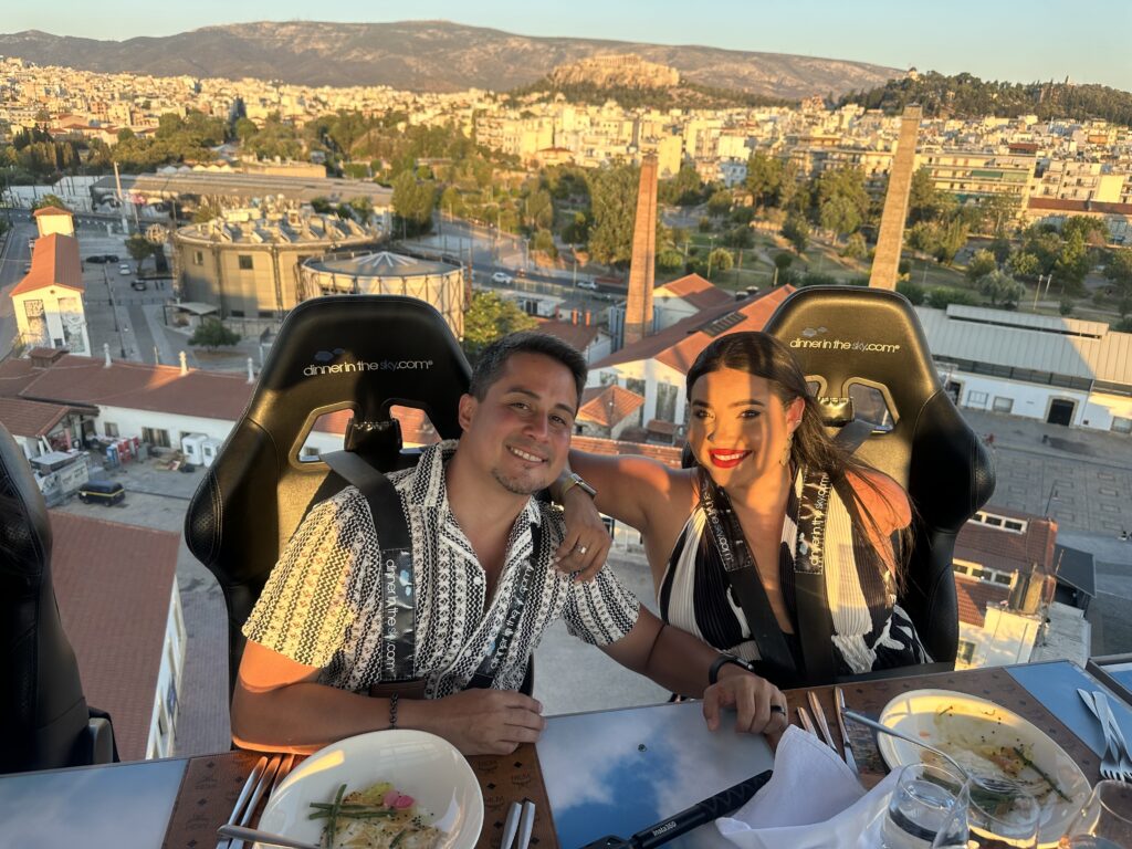 ruta de creativos en dinner in the sky athens