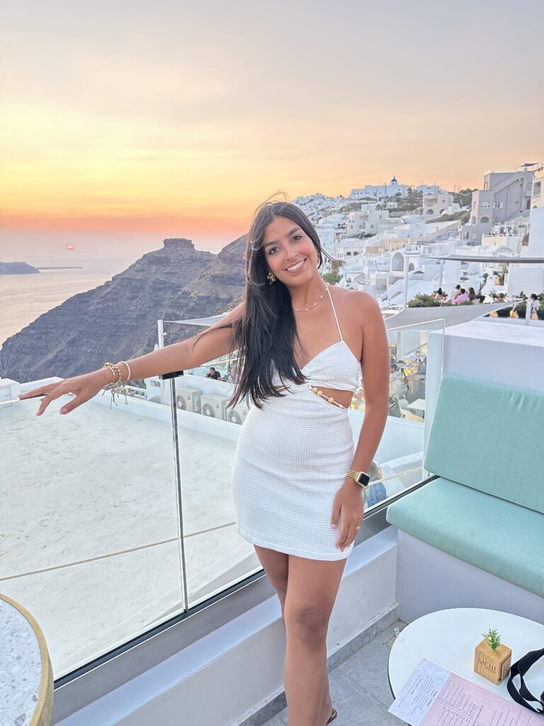 atardecer desde sachi en santorini